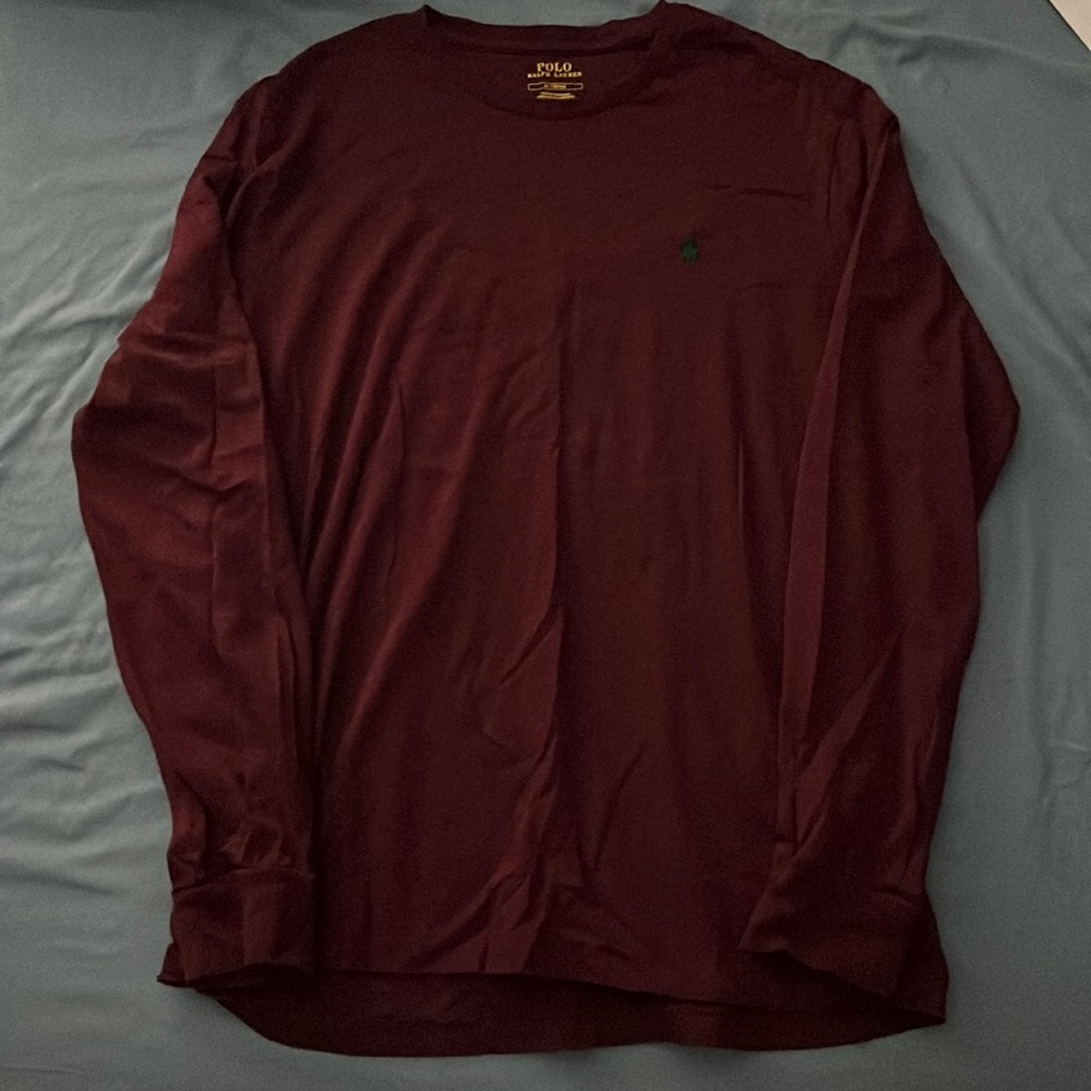 Polo Ralph Lauren, dark red long sleeve shirt
